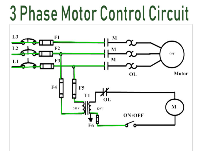 How 3 Phase Motor Control Circuit Works
