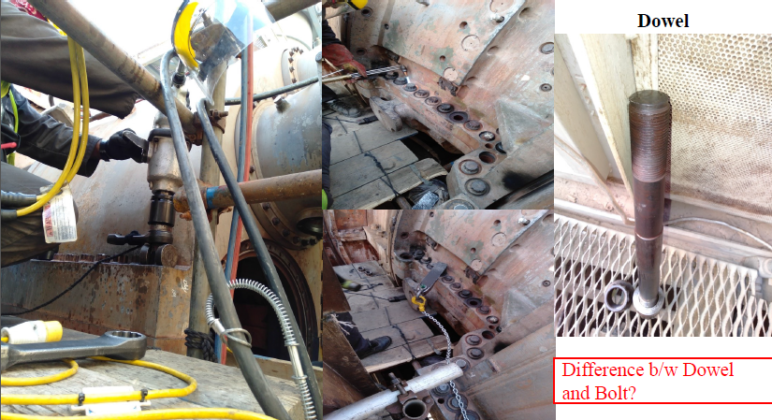 Unbolting of Gas Turbine Compressor and Casing Section