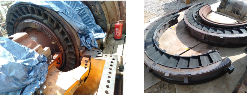 Gas Turbine Labyrinths Clearances, Couplings Unbolting, Compressor Rotor